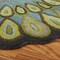 Homeroots 8 ft. Round Green Peacock Feather Area Rug 396248 - alternate 2